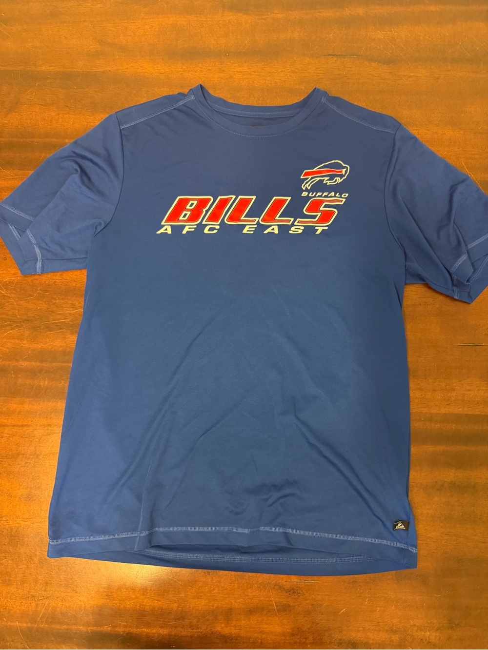 NFL Buffalo Bills Navy Short Sleeve Performance Tee with Red Logo